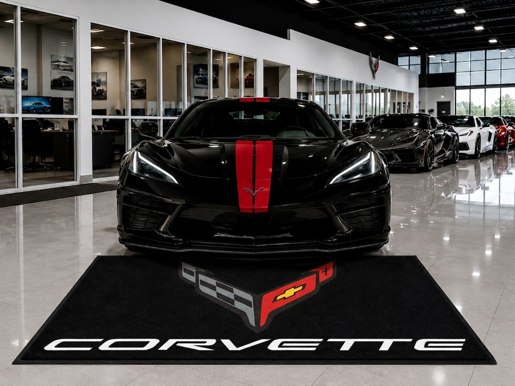 Premium Corvette Garage Rug – 5x7 ft (60x87")