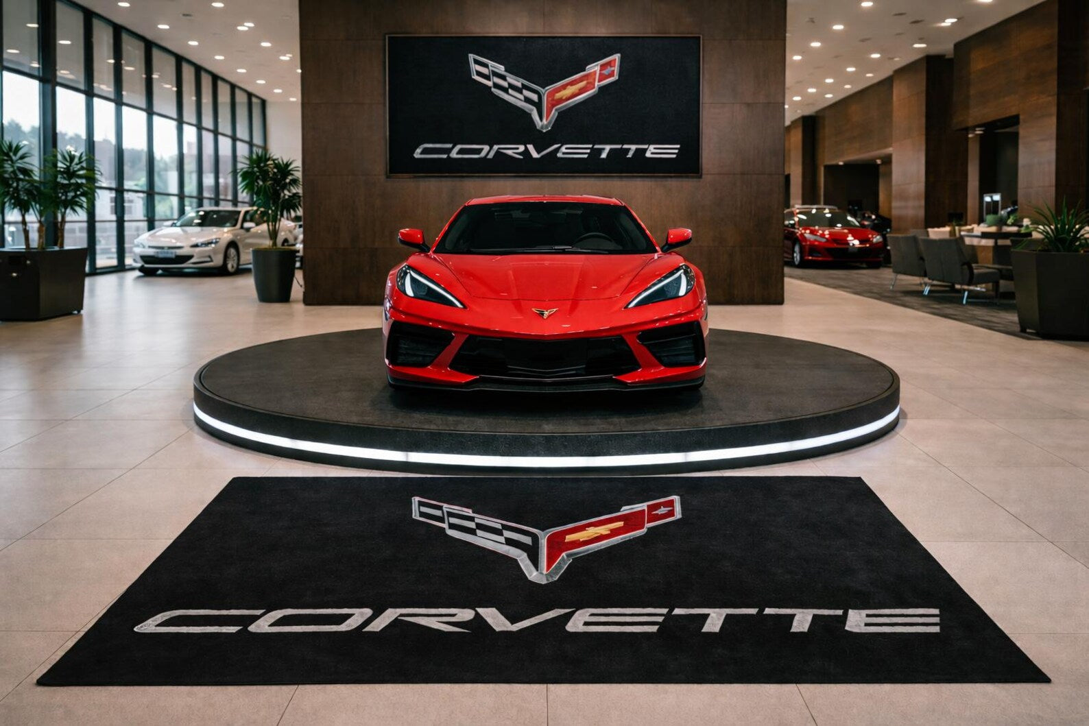 Premium Corvette Garage Rug – 5x7 ft (60x87")