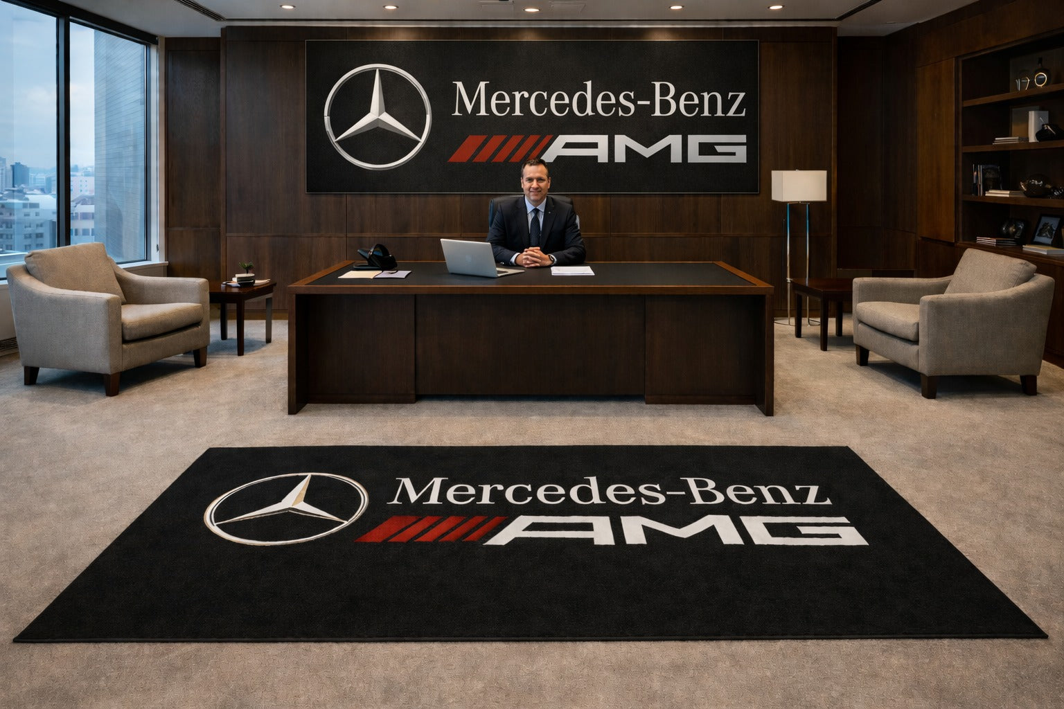 Premium Mercedes-Benz AMG Garage Rug – 5x7 ft (60x87")