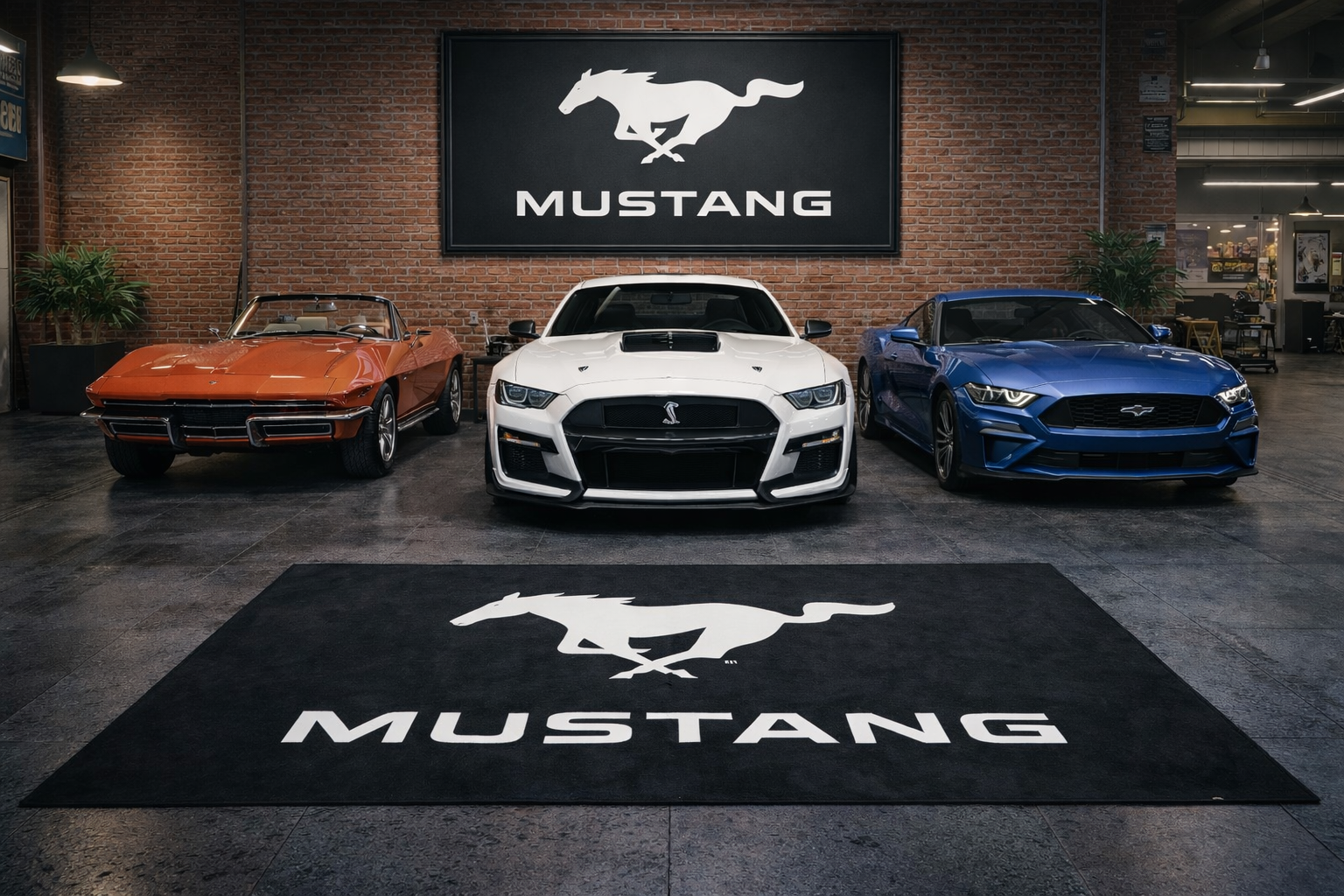 Premium Mustang Garage Rug – 5x7 ft (60x87")
