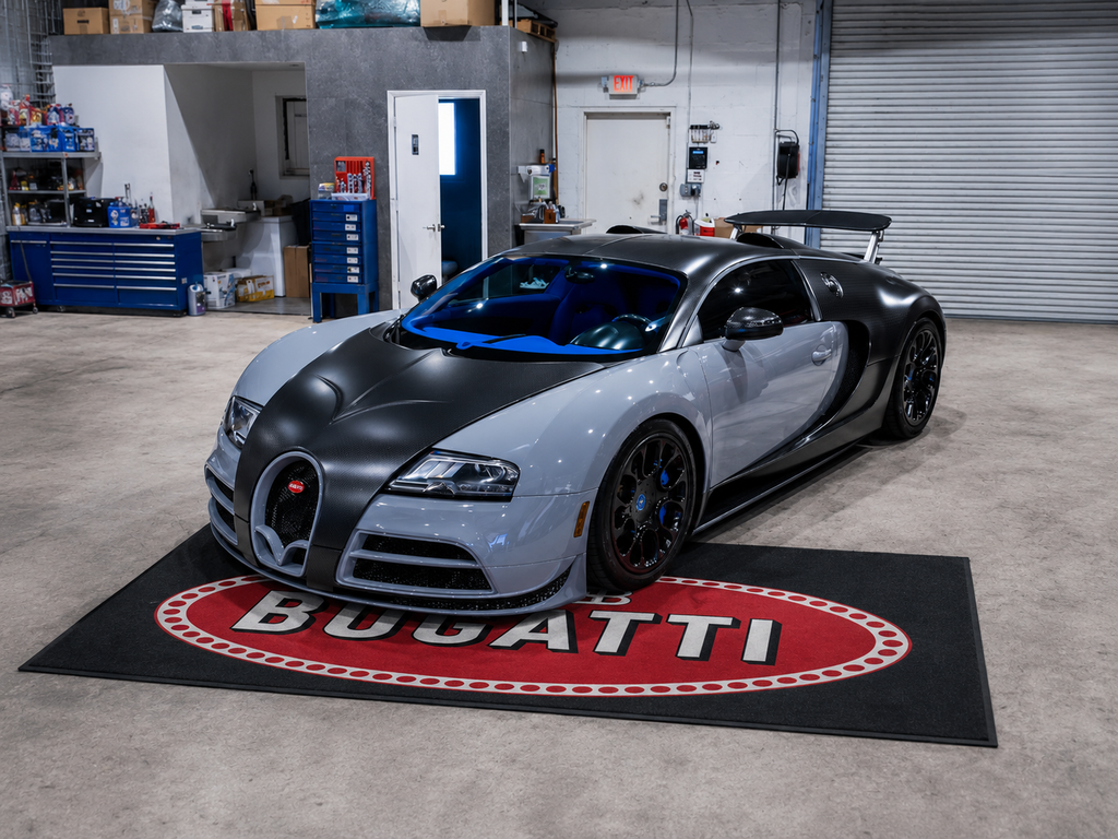 Premium Bugatti Garage Rug – 5x7 ft (60x87")