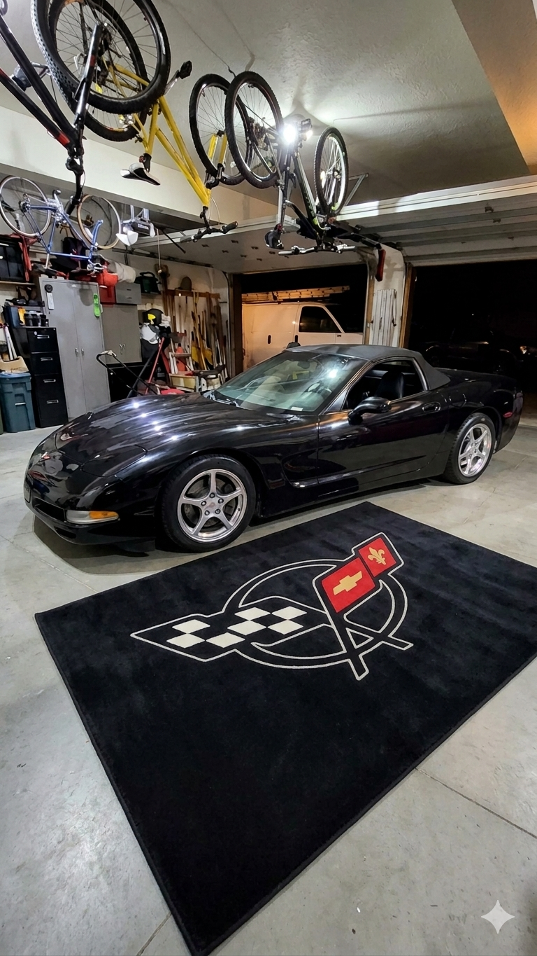 Premium Corvette Garage Rug – 5x7 ft (60x87")