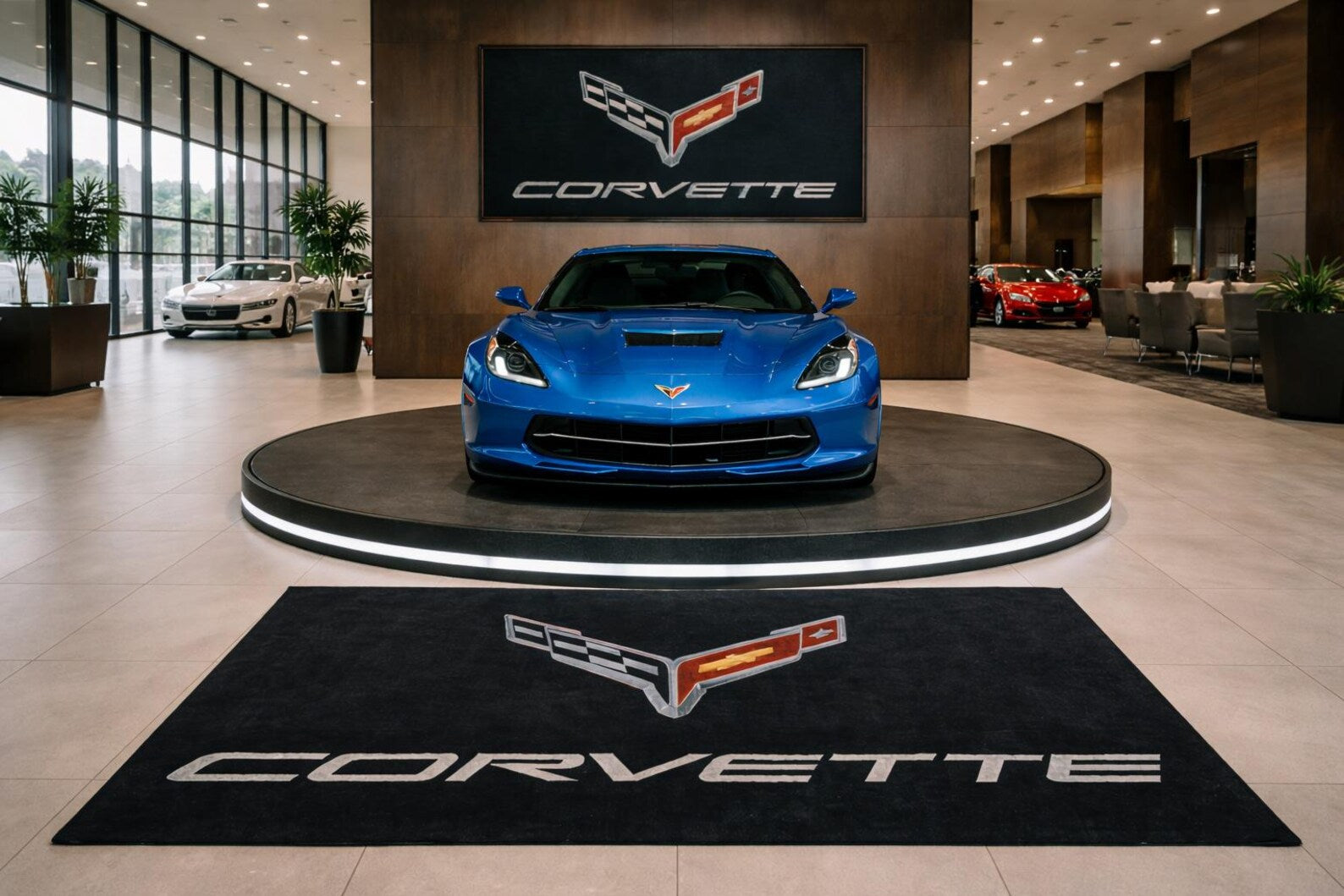 Premium Corvette Garage Rug – 5x7 ft (60x87")