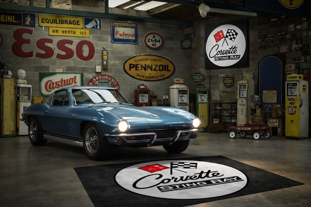 Premium Corvette Garage Rug – 5x7 ft (60x87")