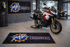 MV Agusta Premium Garage Floor Mat - 2.5x7 ft (30x87") Luxury Anti-Slip Motorcycle Rug & Wall Decor