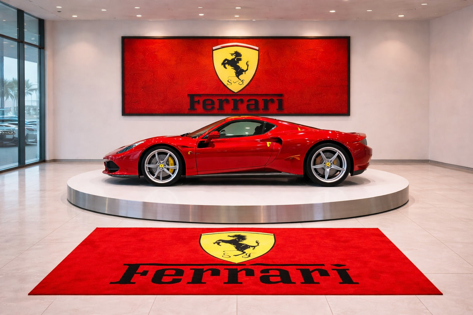 Premium Ferrari Garage Rug – 5x7 ft (60x87")