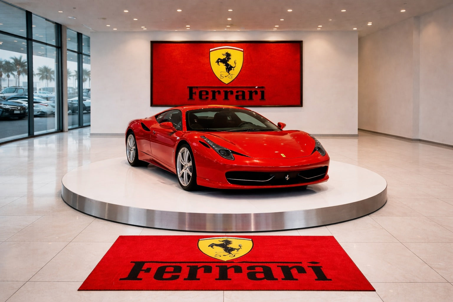 Premium Ferrari Garage Rug – 5x7 ft (60x87")