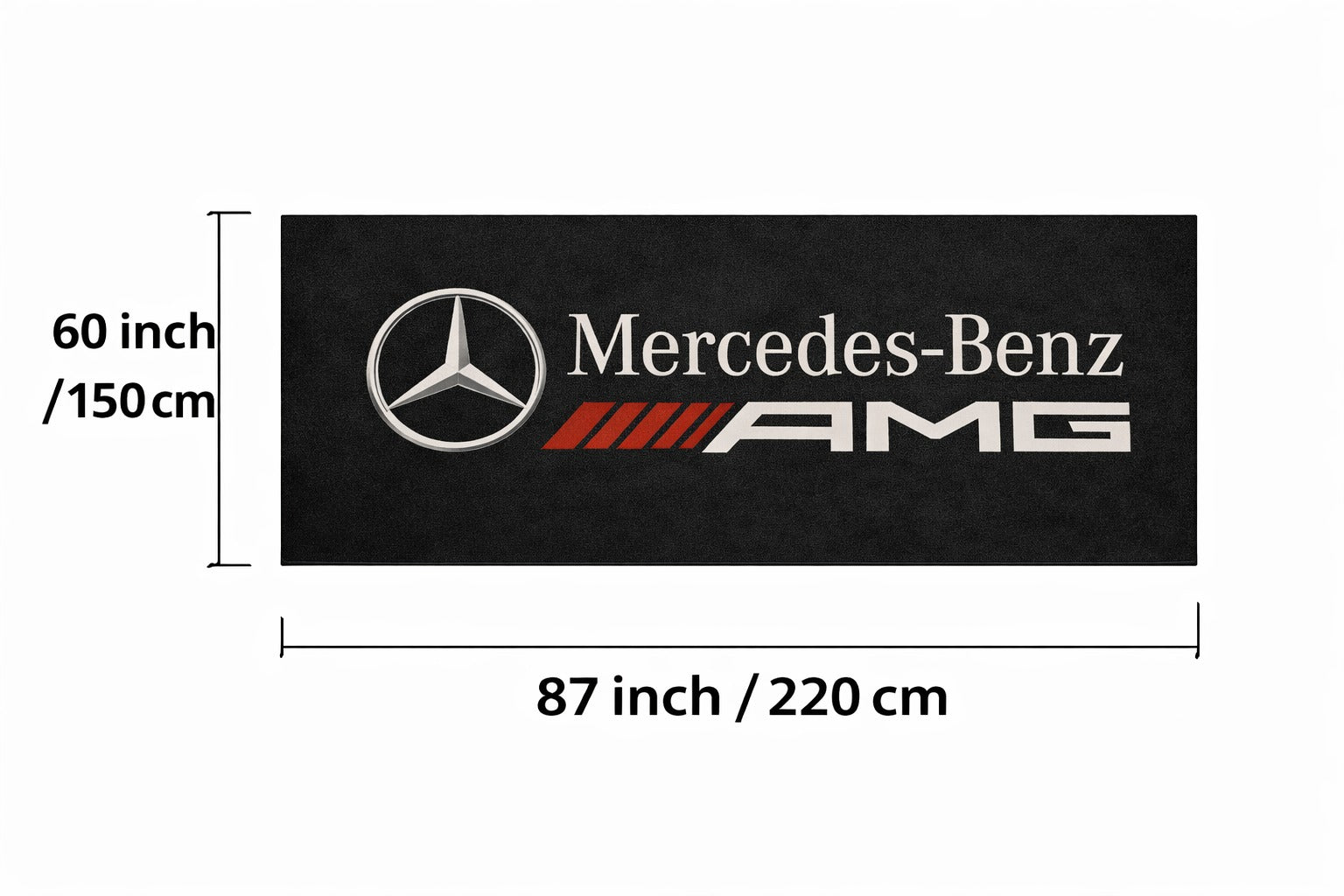 Premium Mercedes-Benz AMG Garage Rug – 5x7 ft (60x87")