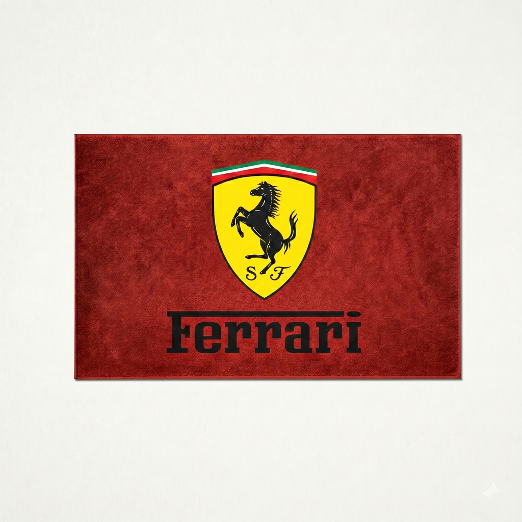 Premium Ferrari Garage Rug – 5x7 ft (60x87")