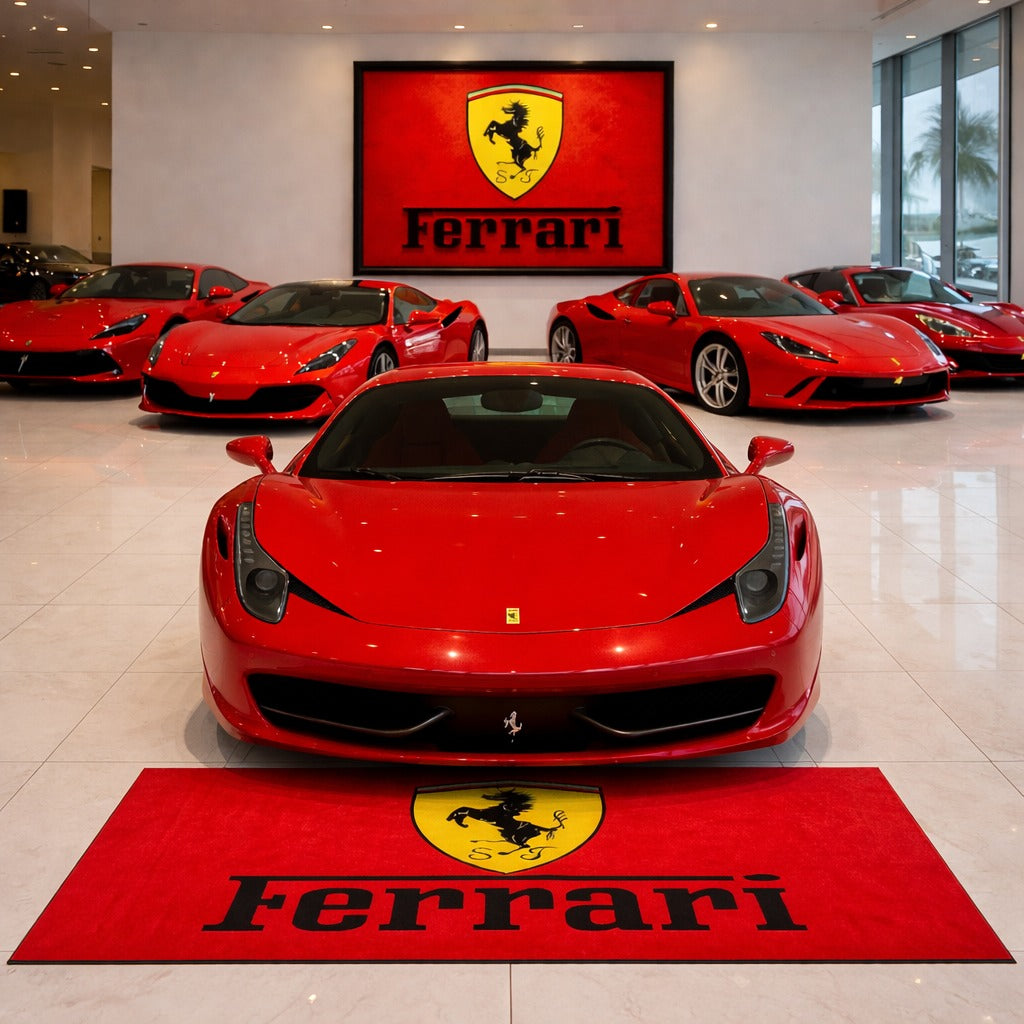 Premium Ferrari Garage Rug – 5x7 ft (60x87")
