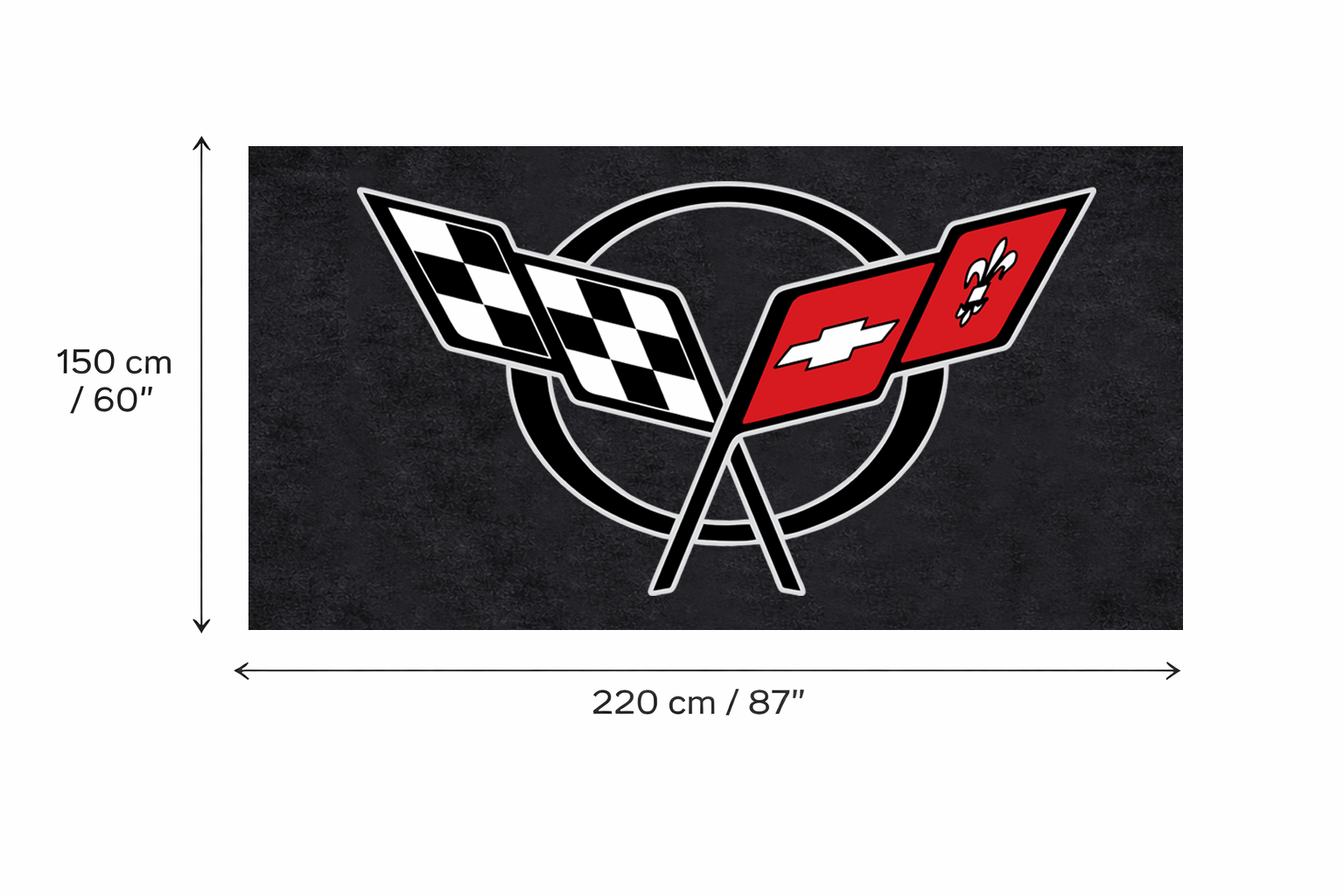 Premium Corvette Garage Rug – 5x7 ft (60x87")