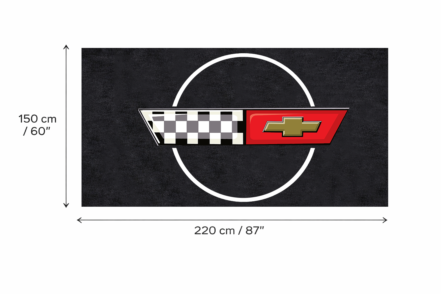 Premium Corvette Garage Rug – 5x7 ft (60x87")