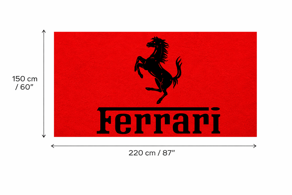Premium Ferrari Garage Rug – 5x7 ft (60x87")