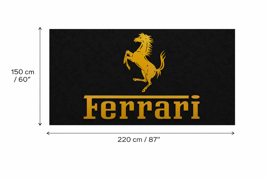 Premium Ferrari Garage Rug – 5x7 ft (60x87")