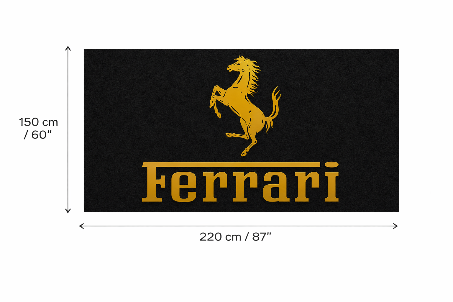 Premium Ferrari Garage Rug – 5x7 ft (60x87")