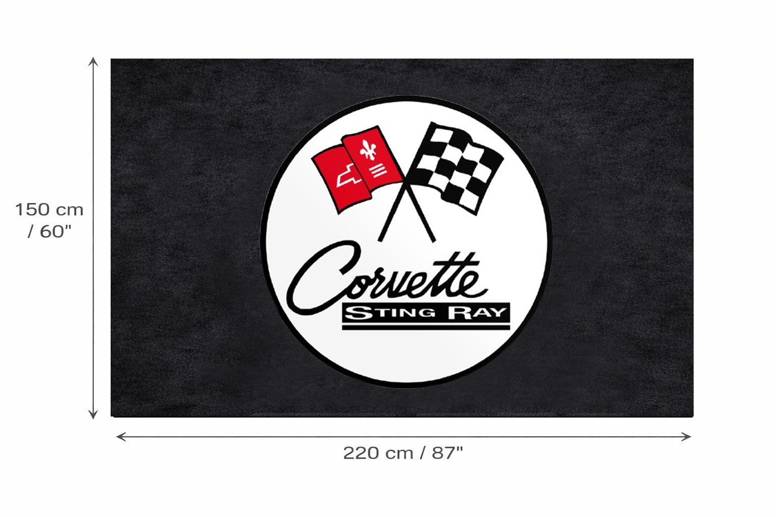 Premium Corvette Garage Rug – 5x7 ft (60x87")