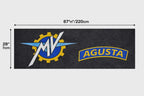 MV Agusta Premium Garage Floor Mat - 2.5x7 ft (30x87") Luxury Anti-Slip Motorcycle Rug & Wall Decor