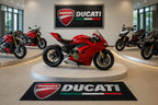 Ducati Premium Garage Floor Mat - 2.5x7 ft (30x87") Luxury Anti-Slip Motorcycle Rug & Wall Decor