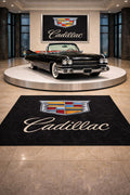 Cadillac Garage Floor Mat - 5x7 ft (60x87") Luxury Anti-Slip Automotive Rug & Wall Decor