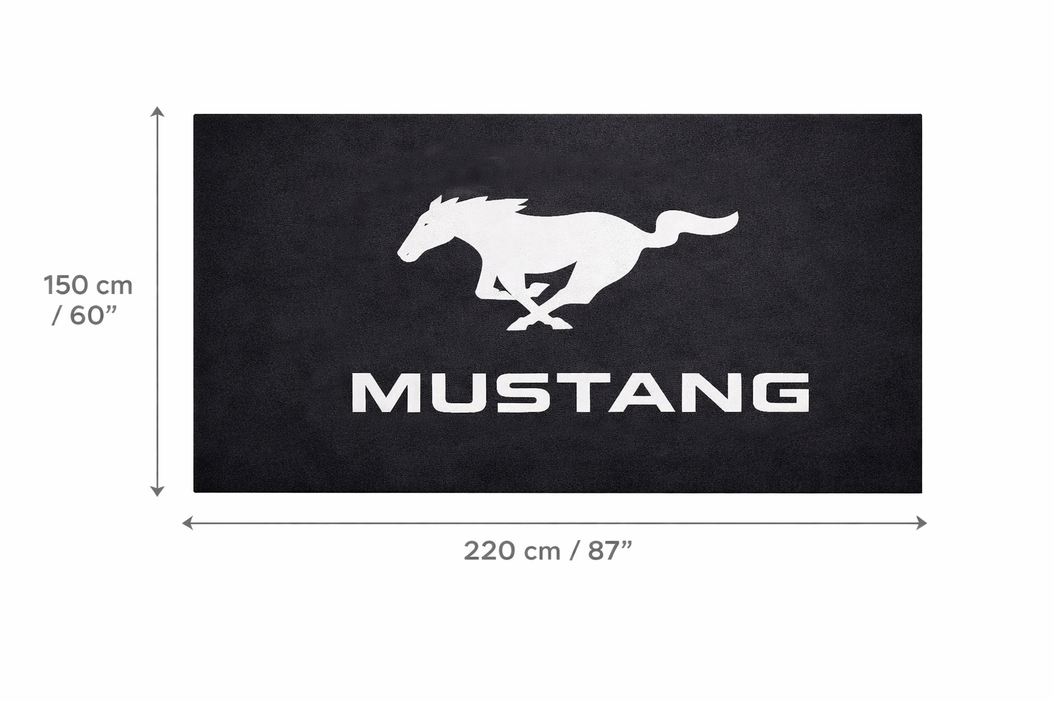 Premium Mustang Garage Rug – 5x7 ft (60x87")