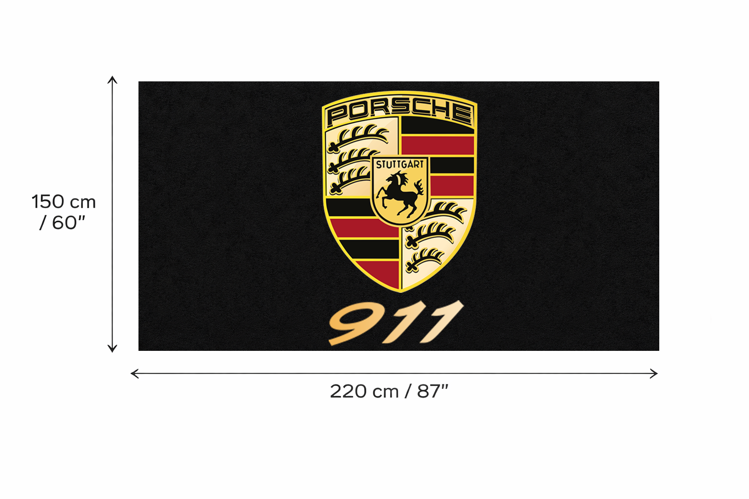 Premium Porsche Garage Rug – 5x7 ft (60x87")