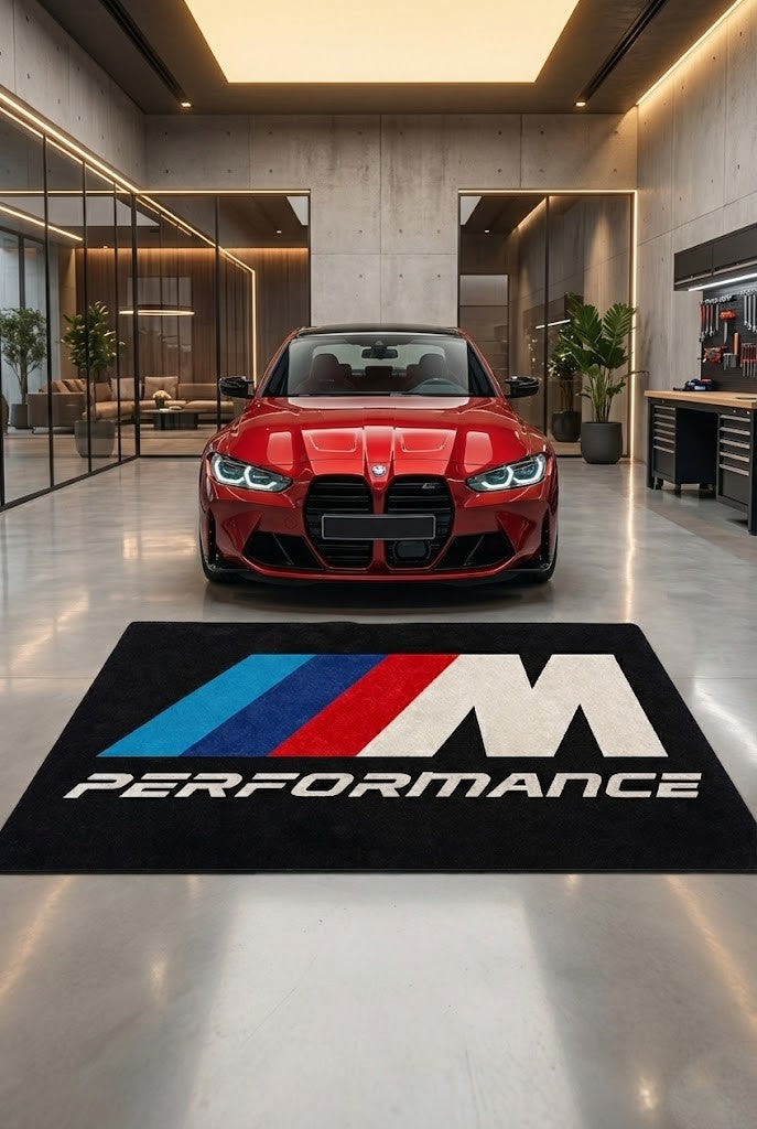 Premium BMW M Performance Garage Rug – 5x7 ft (60x87")